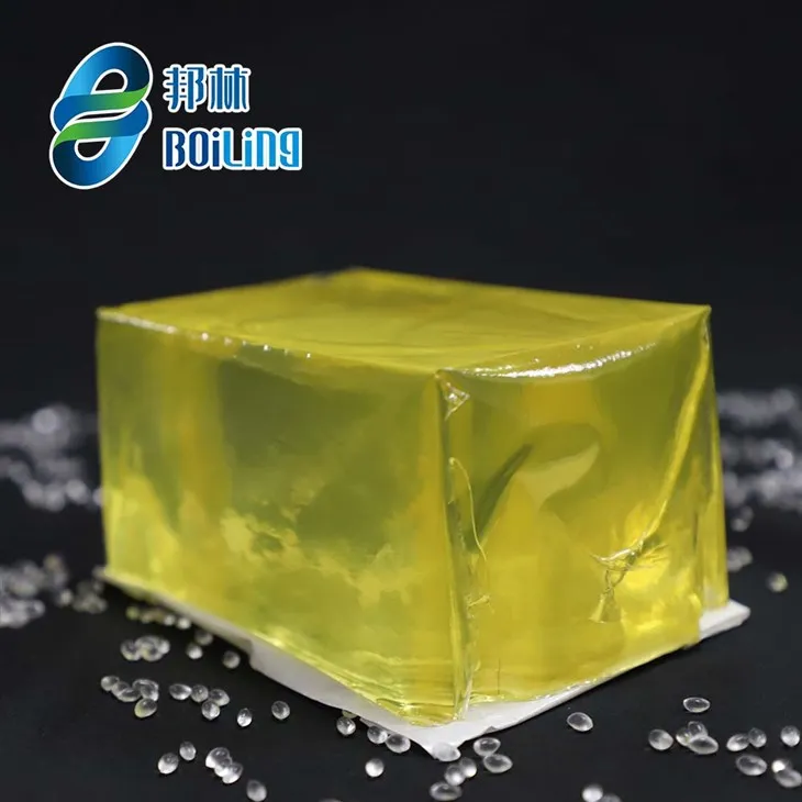 Adeziv sensibil la presiune galben solid topit la cald